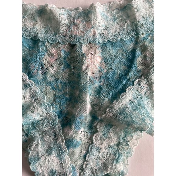 VICTORIA'S SECRET Cheeky Lace Panty, tie dye light blue/green, Medium - Picture 3 of 6